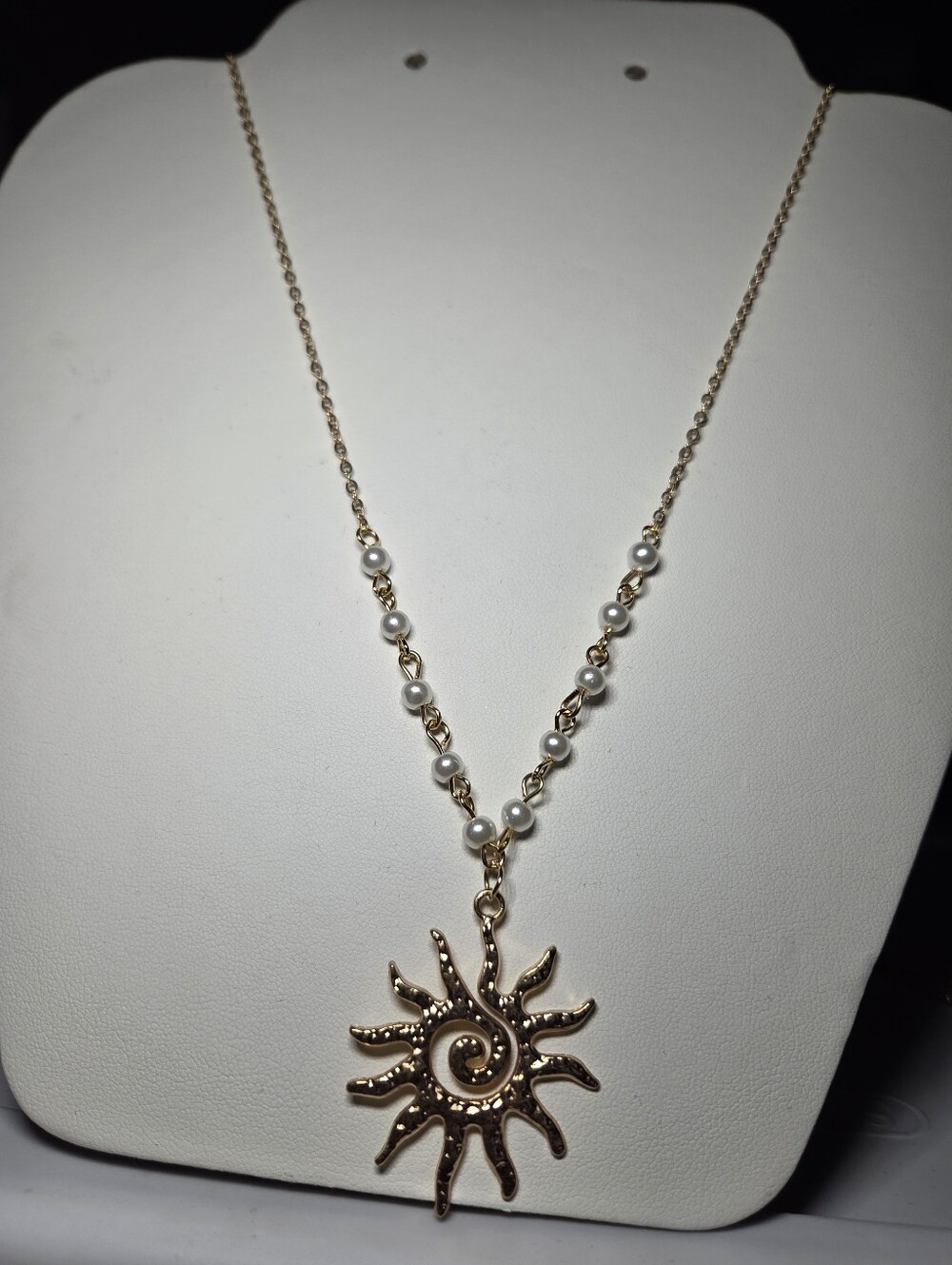 Goldtone Sun Necklace